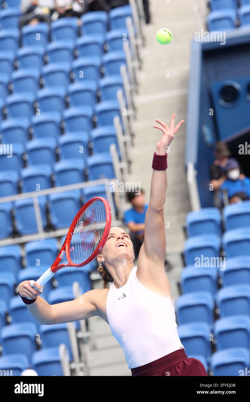 October 27, 2026, Tokyo, Japan: Maria SAKKARI (GRE) serves against ...