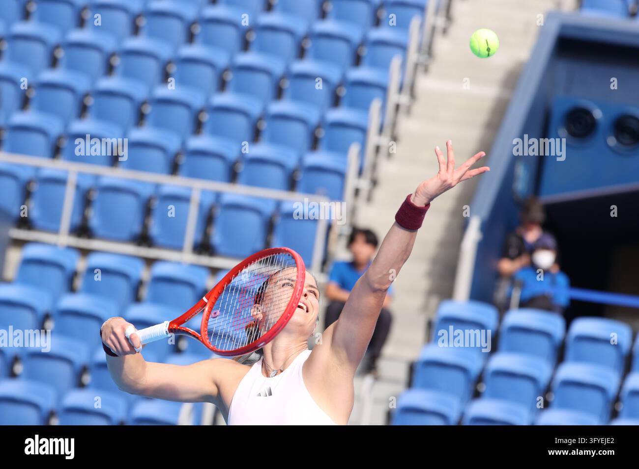 October 27, 2026, Tokyo, Japan: Maria SAKKARI (GRE) serves against ...