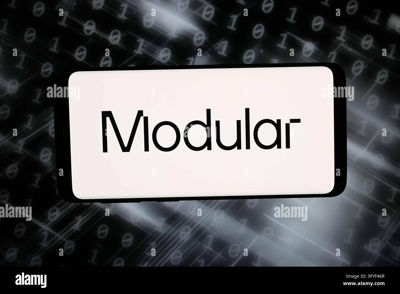 In this photo illustration, the logo of AI software infrastructure ...