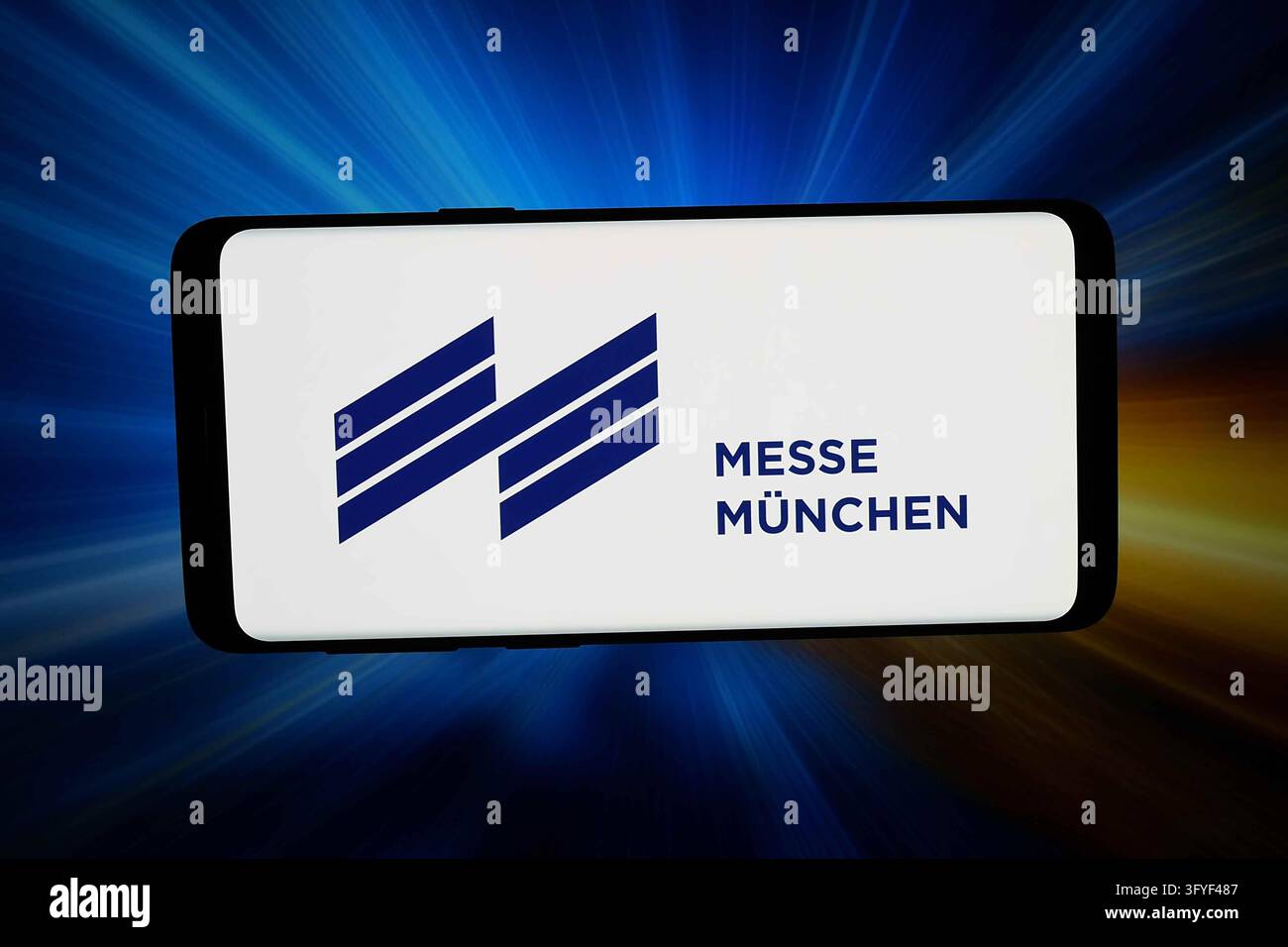 In this photo illustration, the logo of German exhibition company Messe ...