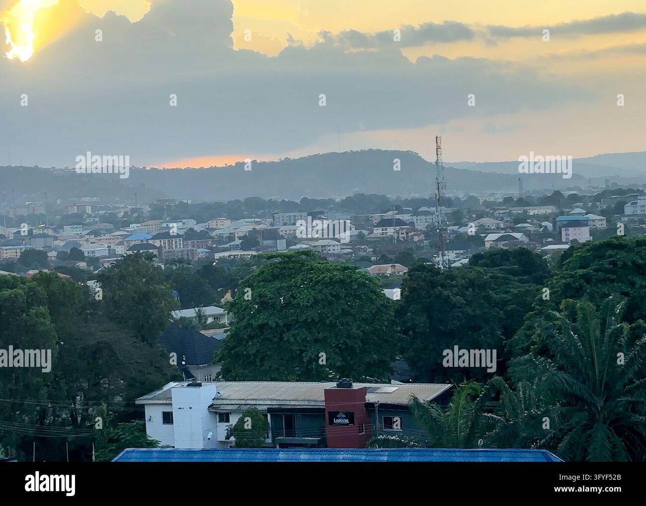 Stringer Parrot A view of Enugu city sorrounded by hills on October, 22, 2026. Photo ...