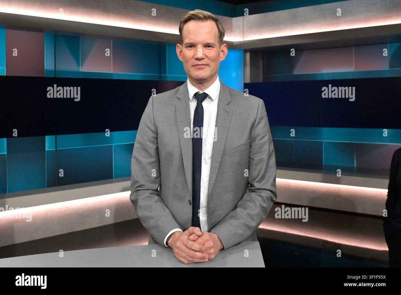 Hendrik Streeck on the ARD talk show 'hart aber fair' at Studio ...