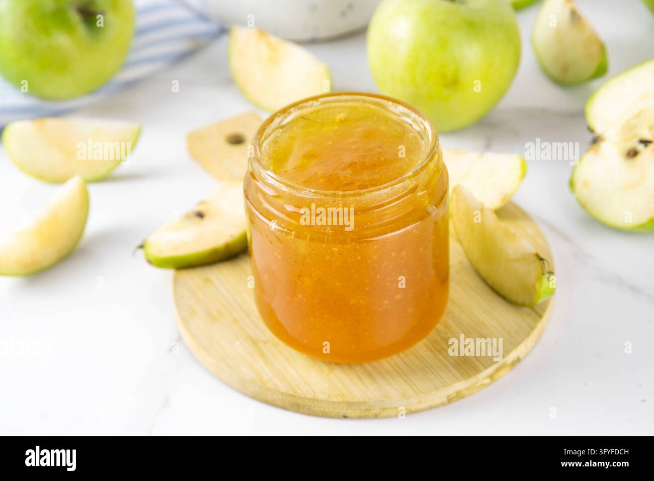Tasty sweet and sour green apple jam, Golden apple marmalade preserves ...