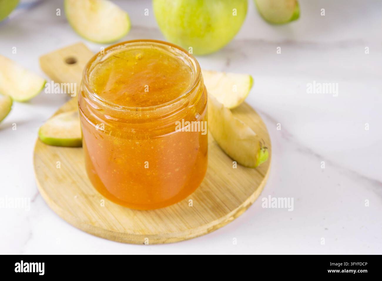 Tasty sweet and sour green apple jam, Golden apple marmalade preserves ...