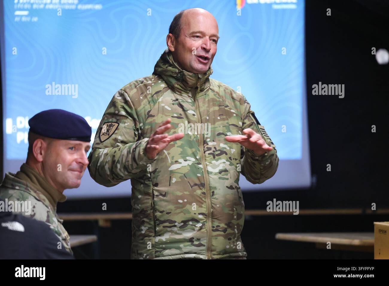 Chief of Defence Frederik Vansina pictured during an immersive day with ...
