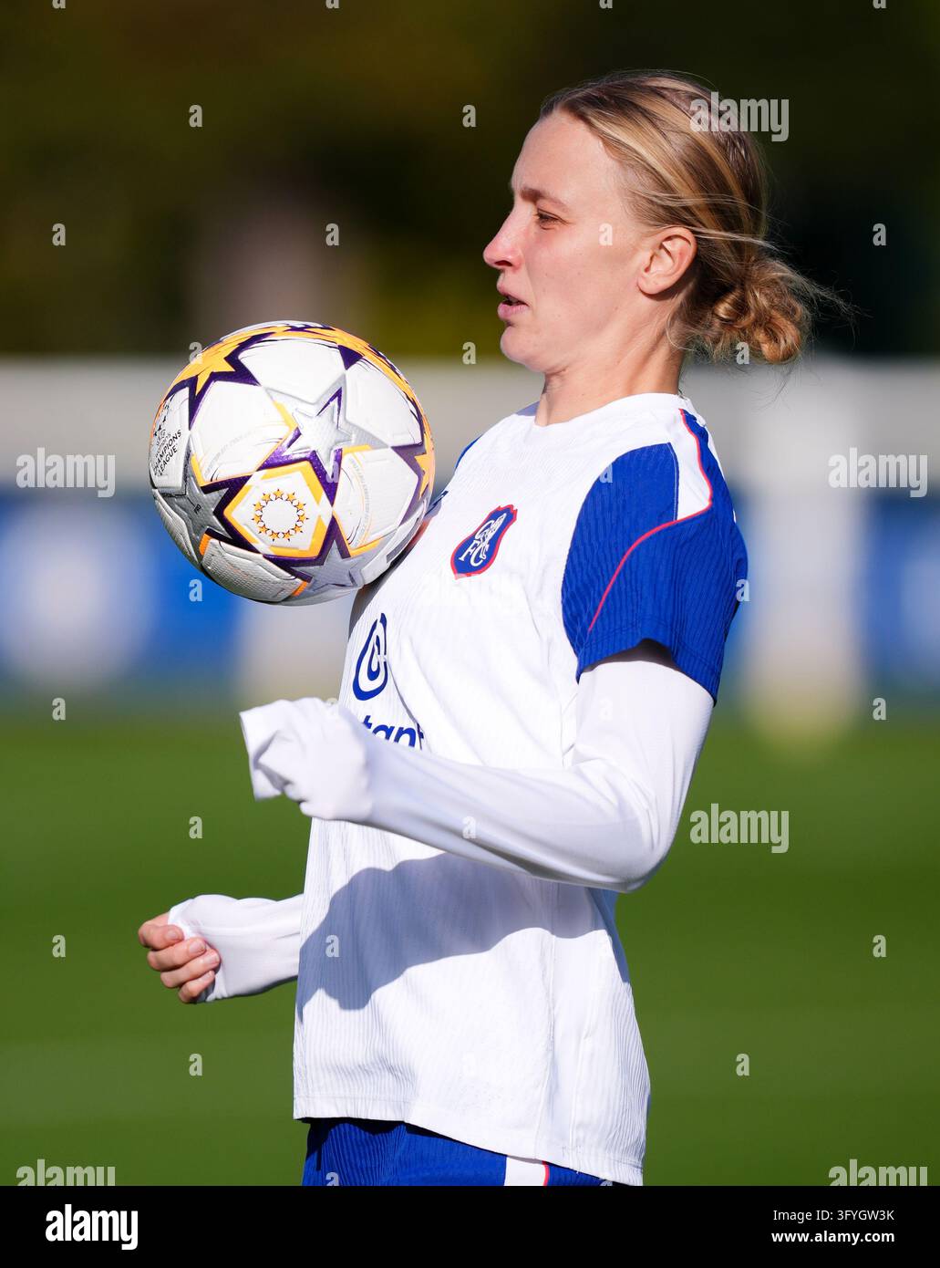 Chelsea's Aggie Beever-Jones during a training session at Cobham ...