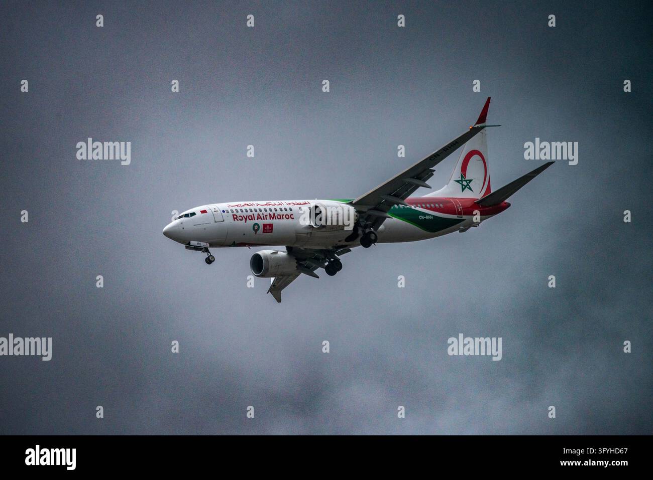 Illustration - Boing 737 of the company Royal Air Maroc above Orly in ...