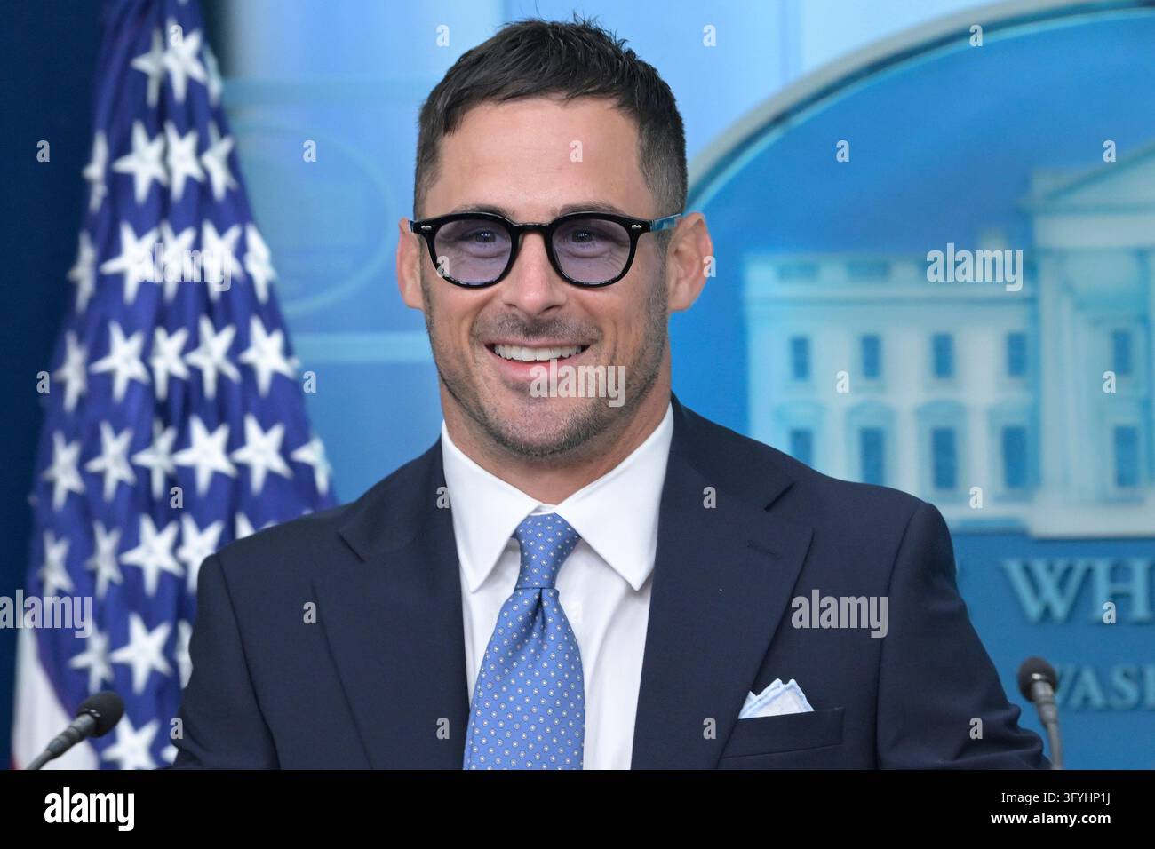 Former Football Player Danny Amendola is seen in the Brady press room ...