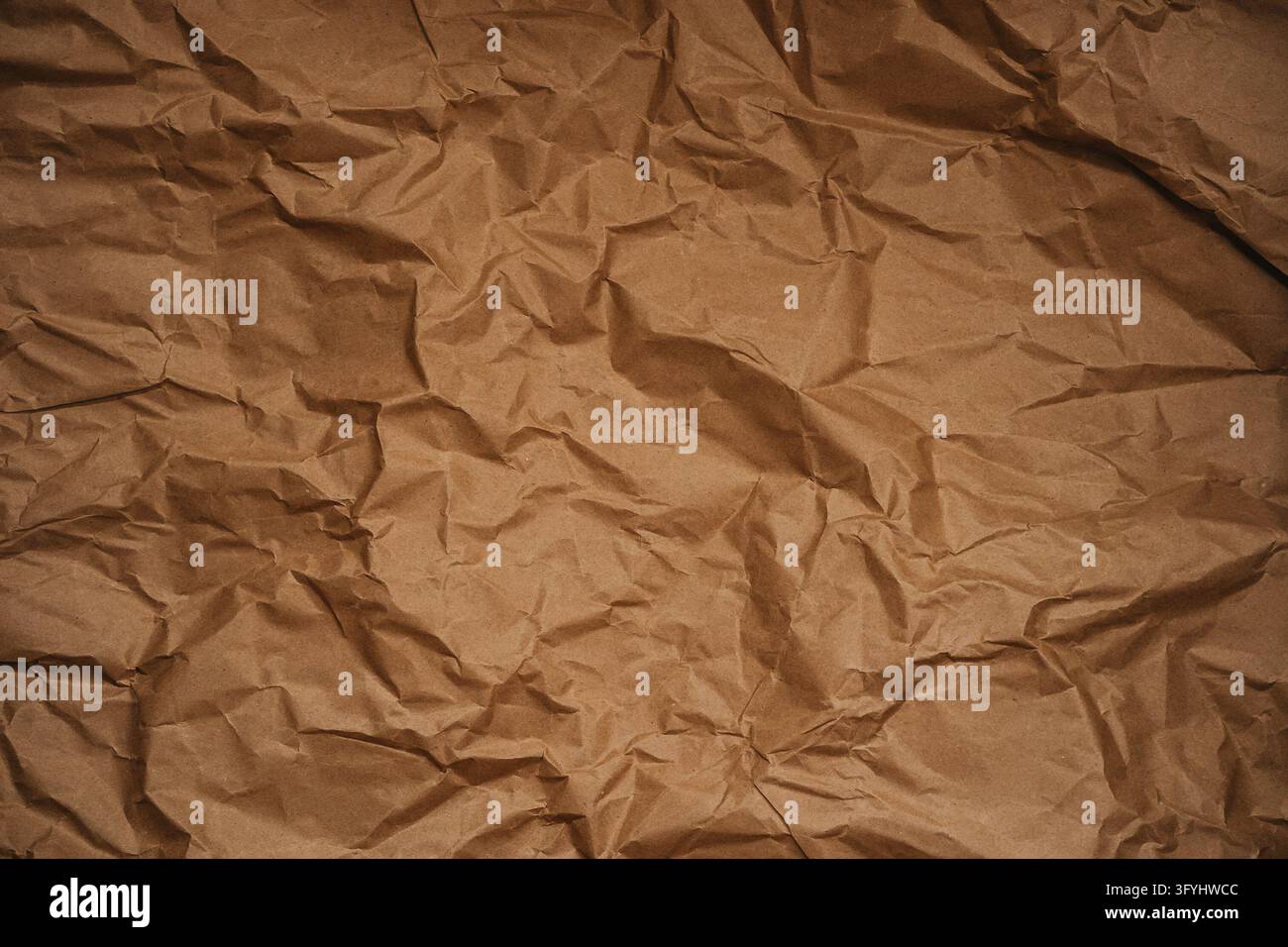 Crumpled old grey wrapping paper background texture. Stock Photo
