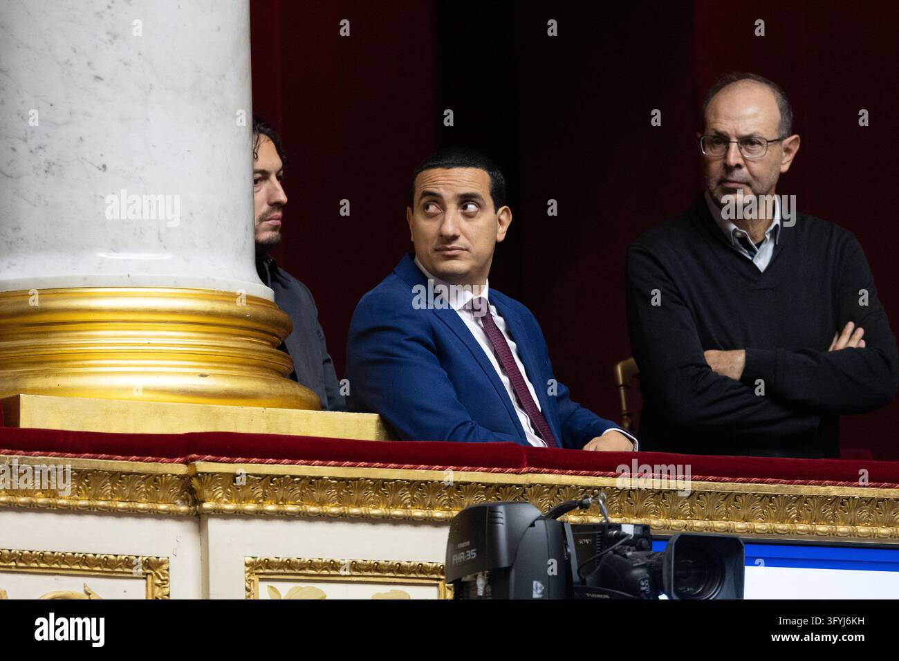 Trappes Mayor Ali Rabeh during a session of questions to the government ...