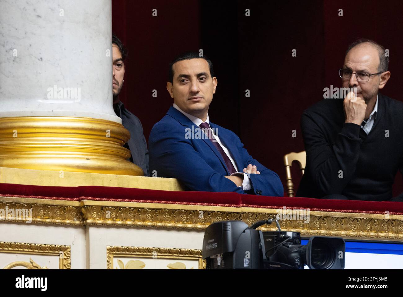 Trappes Mayor Ali Rabeh during a session of questions to the government ...