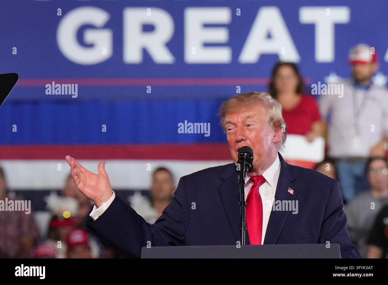 President Donald Trump speaks during a campaign rally, Tuesday, Oct. 27 ...