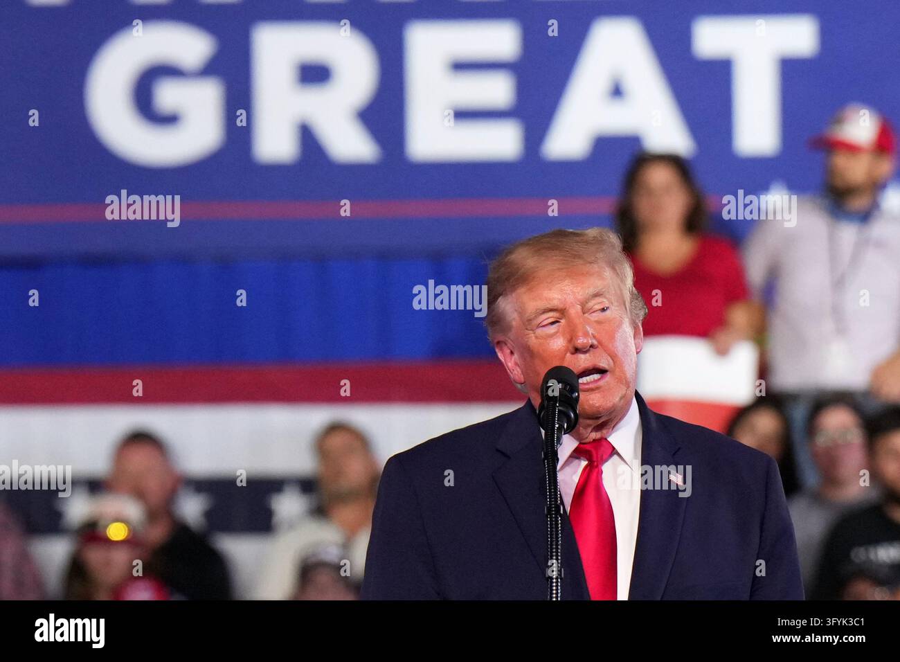 President Donald Trump speaks during a campaign rally, Tuesday, Oct. 27 ...