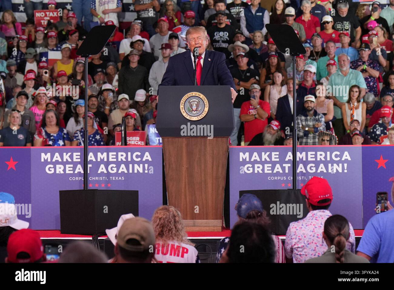 President Donald Trump speaks during a campaign rally, Tuesday, Oct. 27 ...