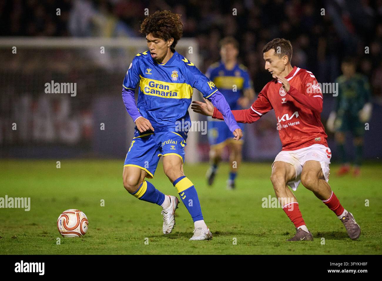 Taisei Miyashiro of Las Palmas during Copa del Rey between RSD Alcala ...