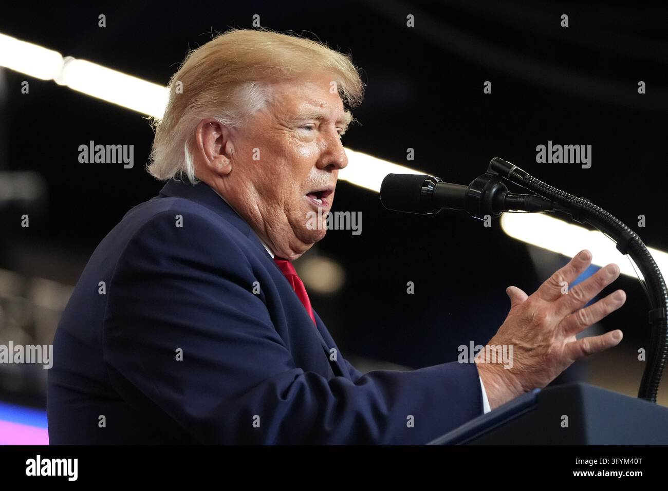 President Donald Trump speaks at a campaign rally at the Lubbock ...