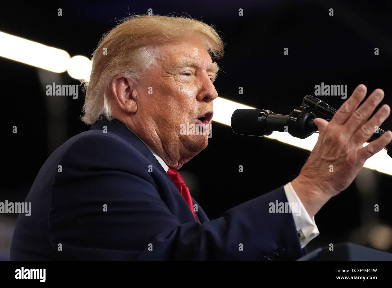 President Donald Trump speaks at a campaign rally at the Lubbock ...