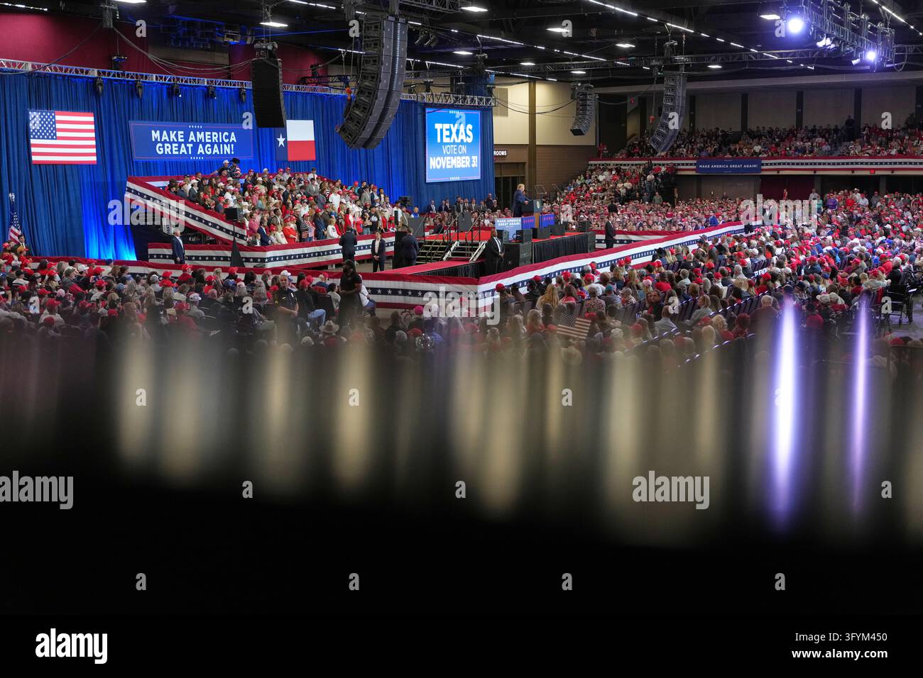 President Donald Trump speaks at a campaign rally at the Lubbock ...