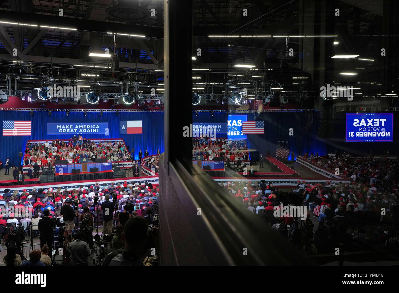 President Donald Trump speaks at a campaign rally at the Lubbock ...