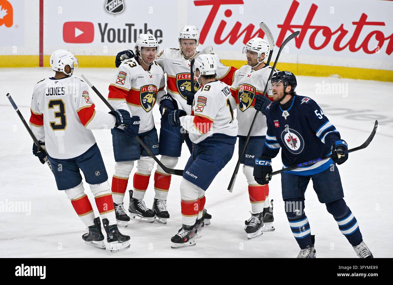 Florida Panthers' Carter Verhaeghe (23) celebrates his goal against the ...