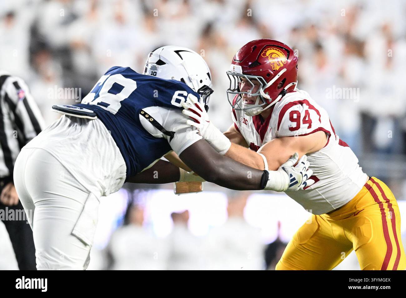 Penn State offensive lineman Anthony Donkoh (68) battles Southern ...