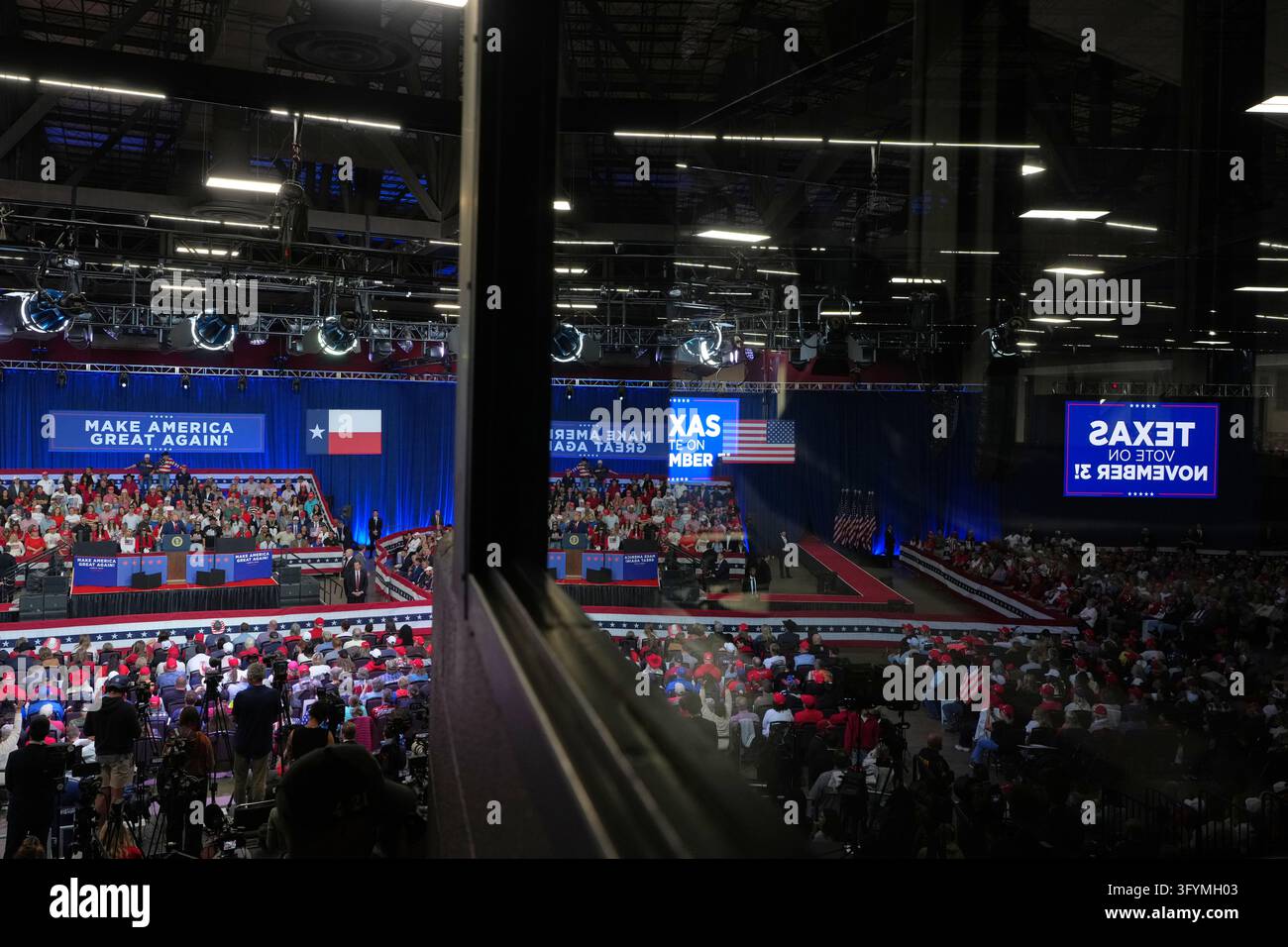 President Donald Trump speaks at a campaign rally at the Lubbock ...