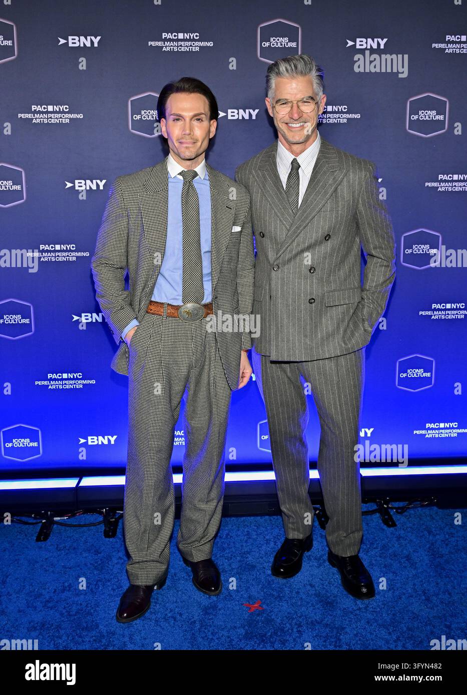 James Miller, left, and Eric Rutherford arrive at the PAC NYC Icons of ...