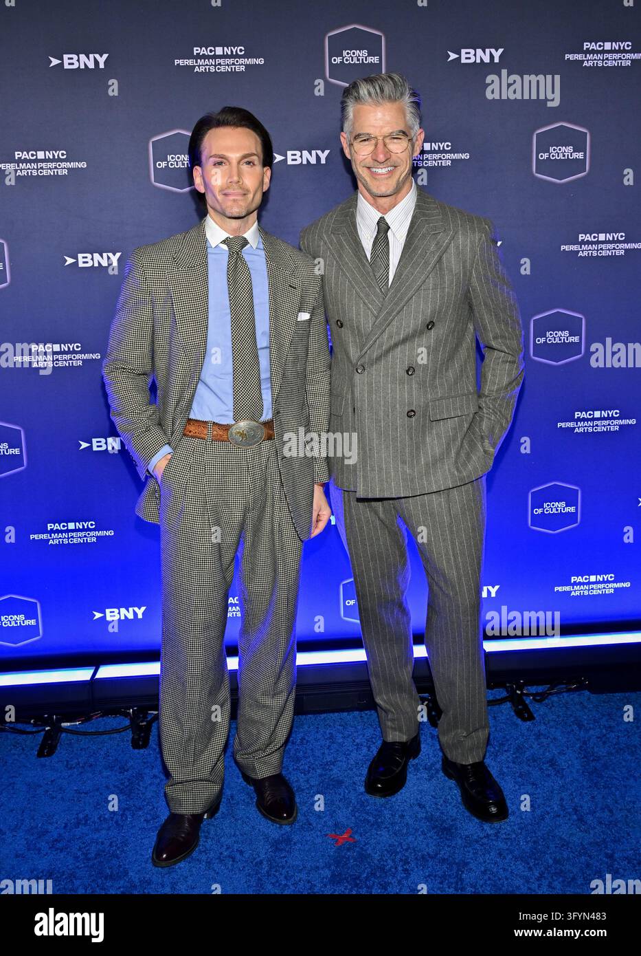 James Miller, left, and Eric Rutherford arrive at the PAC NYC Icons of ...