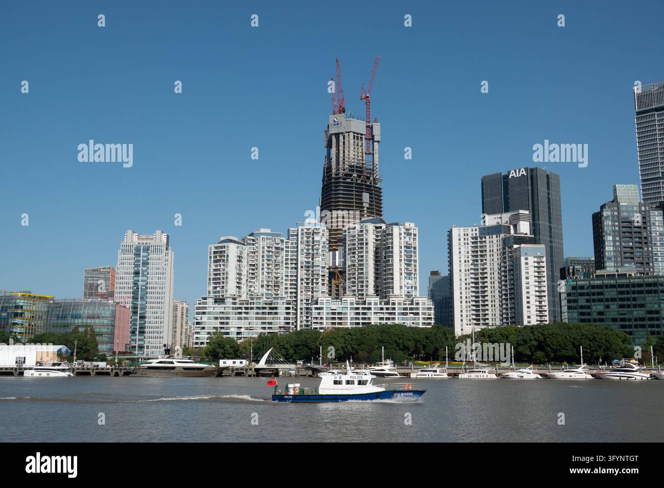 SHANGHAI, CHINA - OCTOBER 28, 2026 - A 480 meter super tall building is ...