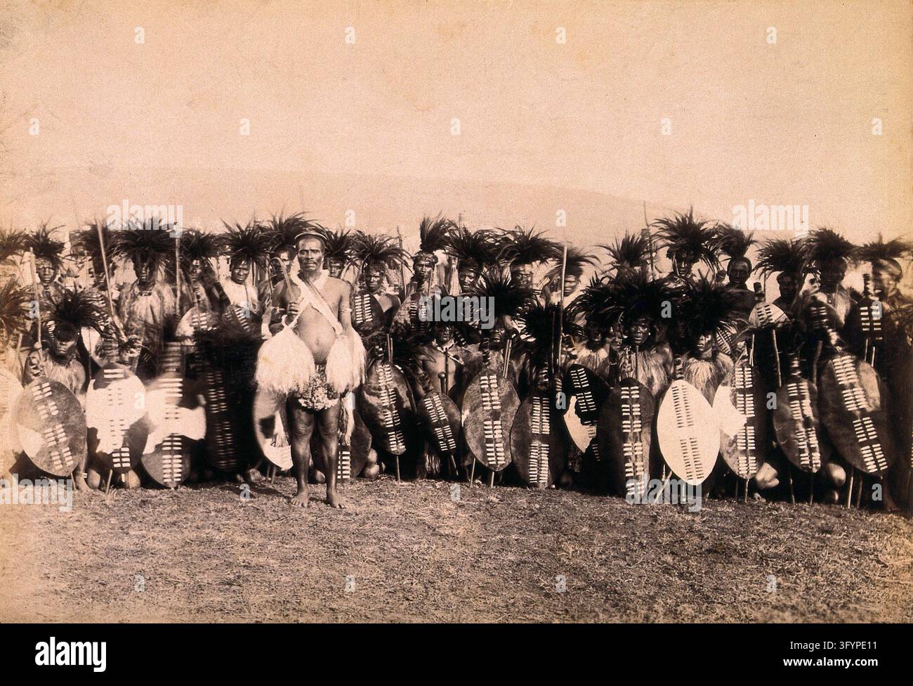 Pietermaritzburg, South Africa: African warriors preparing to dance ...