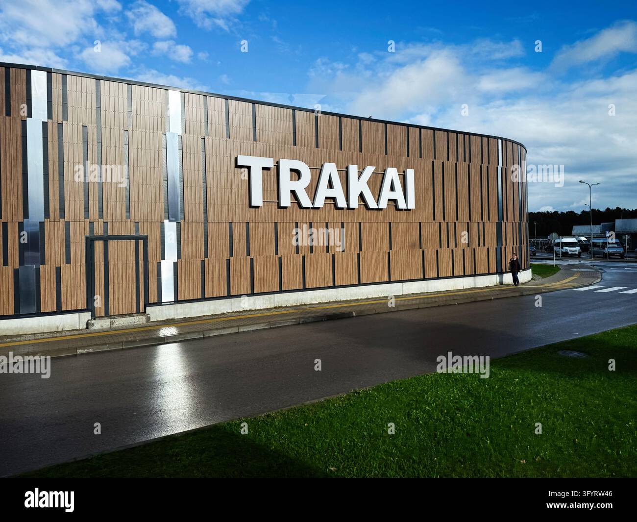 Vilnius, Lithuania - October 05, 2026: Modern Trakai building with ...