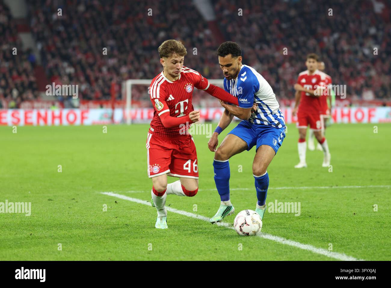 Tim Binder (FC Bayern Munich, #46) with Herbert Bockhorn (1. FC ...