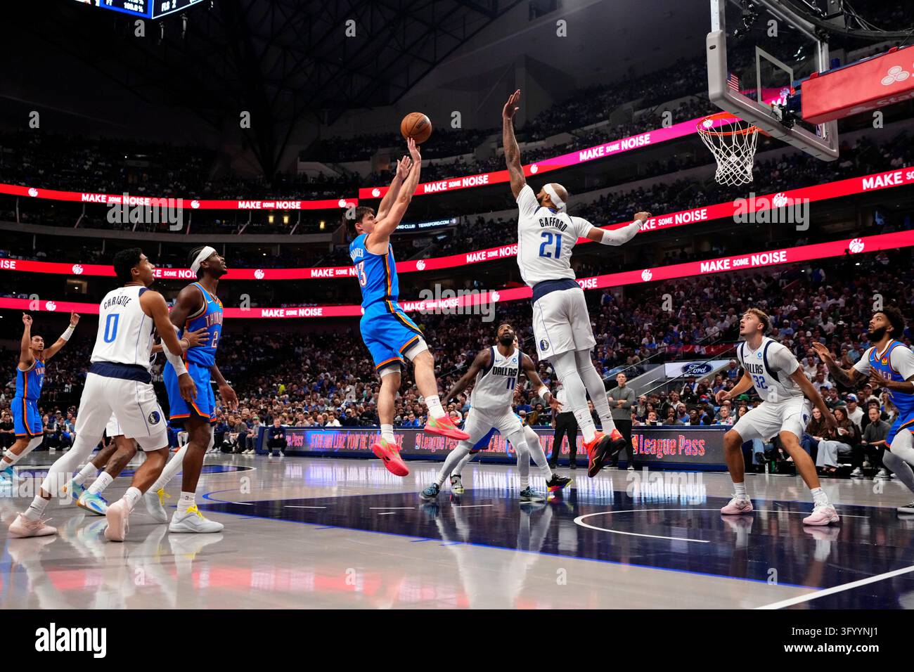 Oklahoma City Thunder forward Brooks Barnhizer shoots over Dallas ...