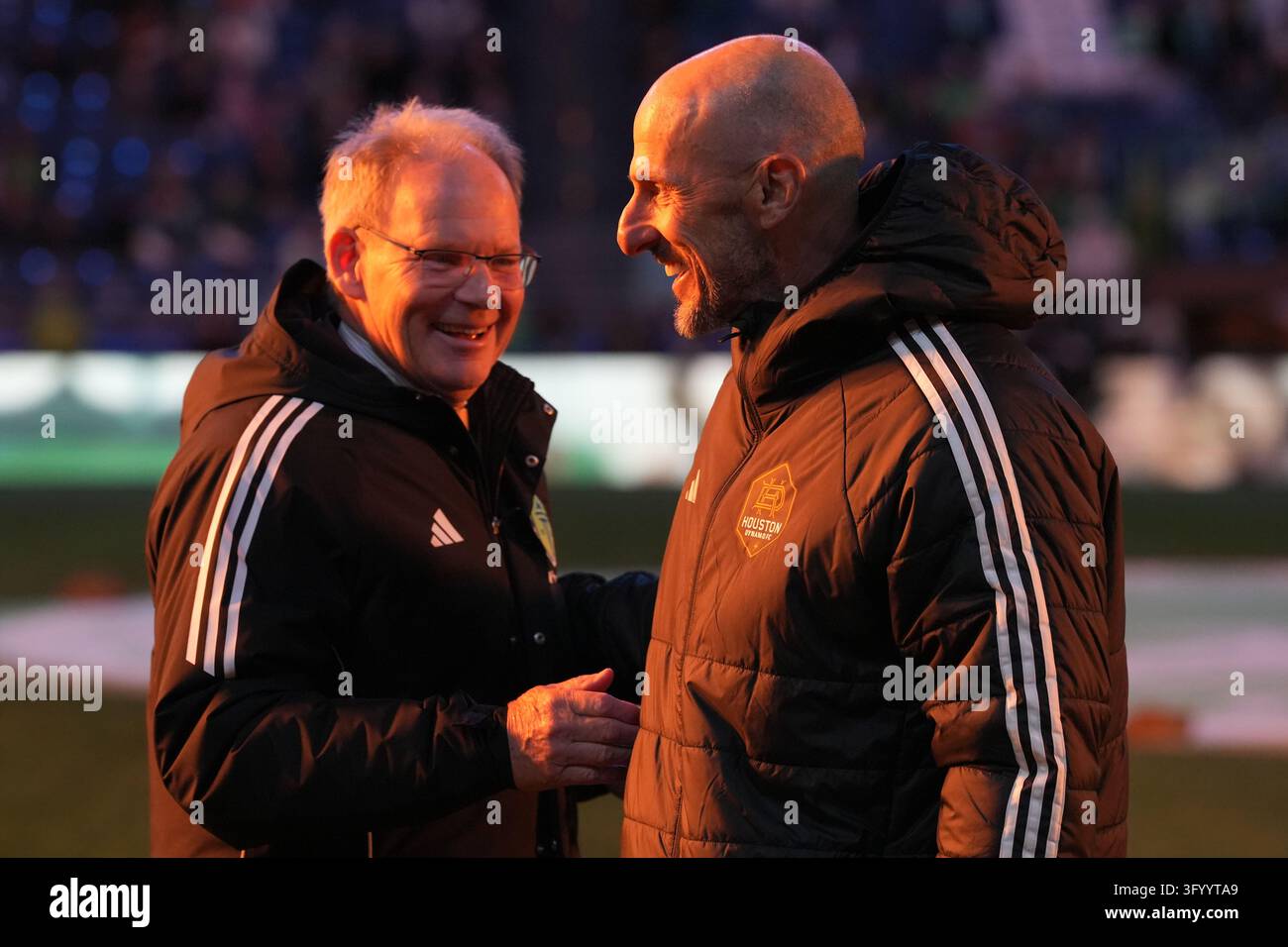 Seattle, WA, USA. 28 Oct, 2026. Seattle Sounders FC head coach Brian ...