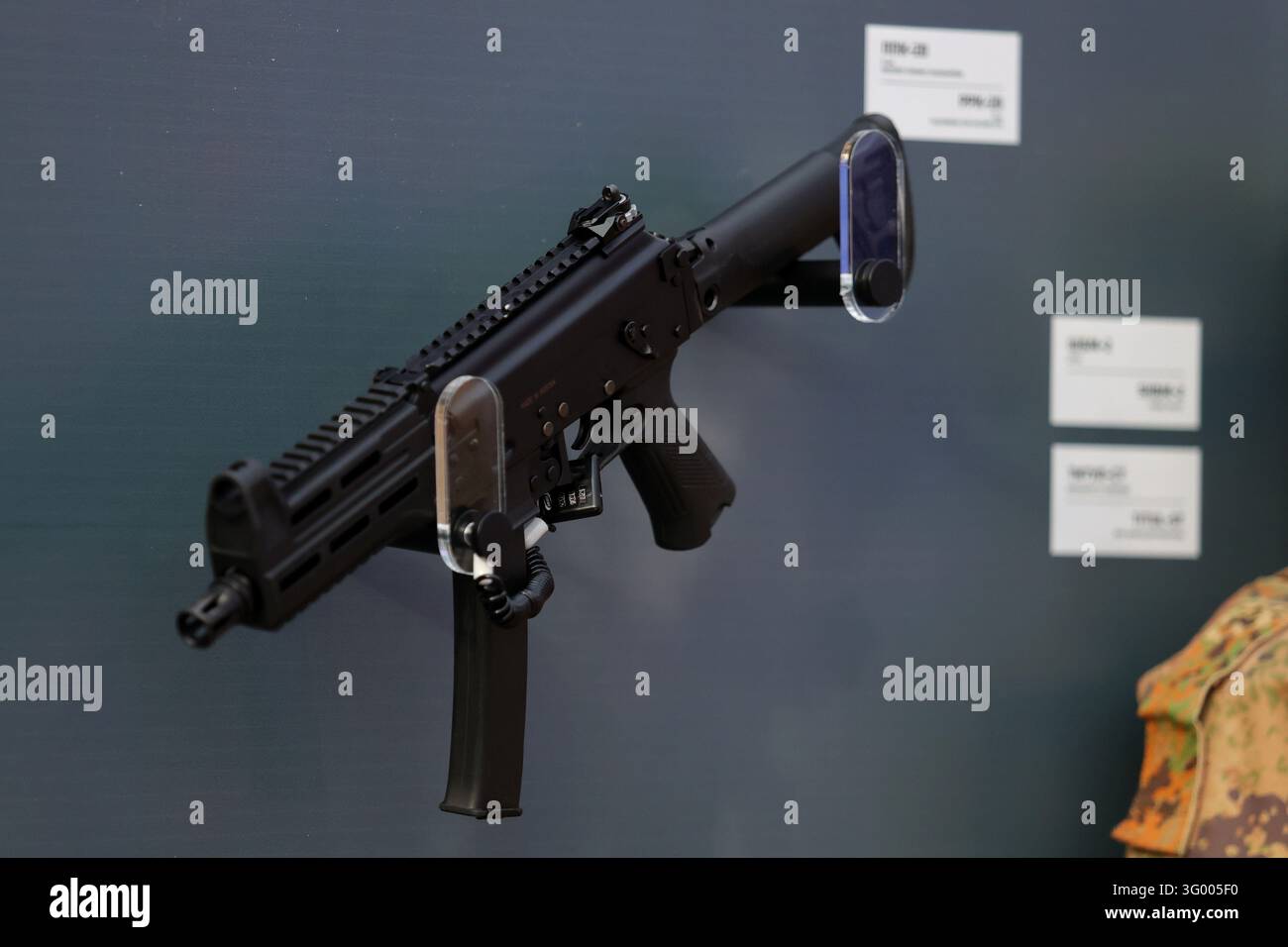Kalashnikov PPK-20 submachine gun seen on the framework of the Third ...
