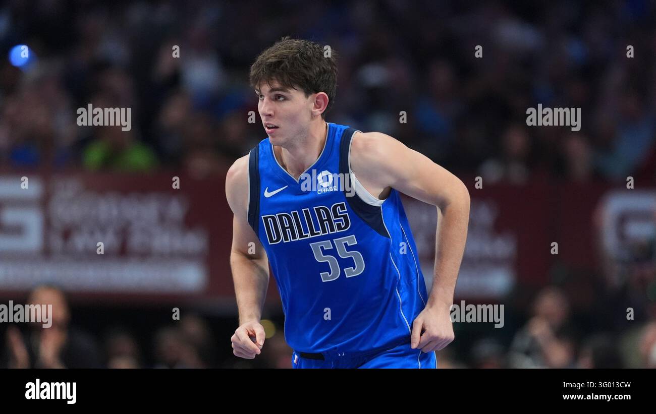 Dallas Mavericks forward Sergio de Larrea runs back to defend during ...