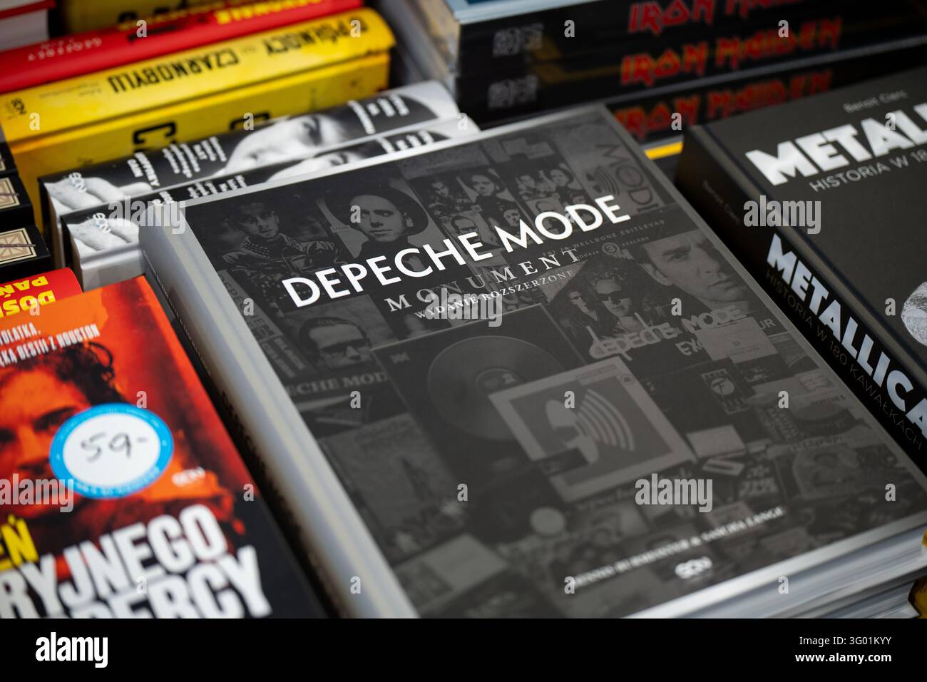A biography book about Depeche Mode is seen in Krakow, Poland, on ...
