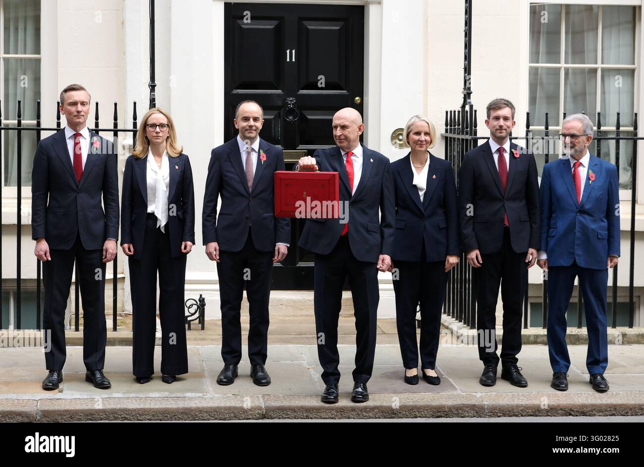 Chancellor John Healey leaves 11 Downing Street to present the Autumn ...