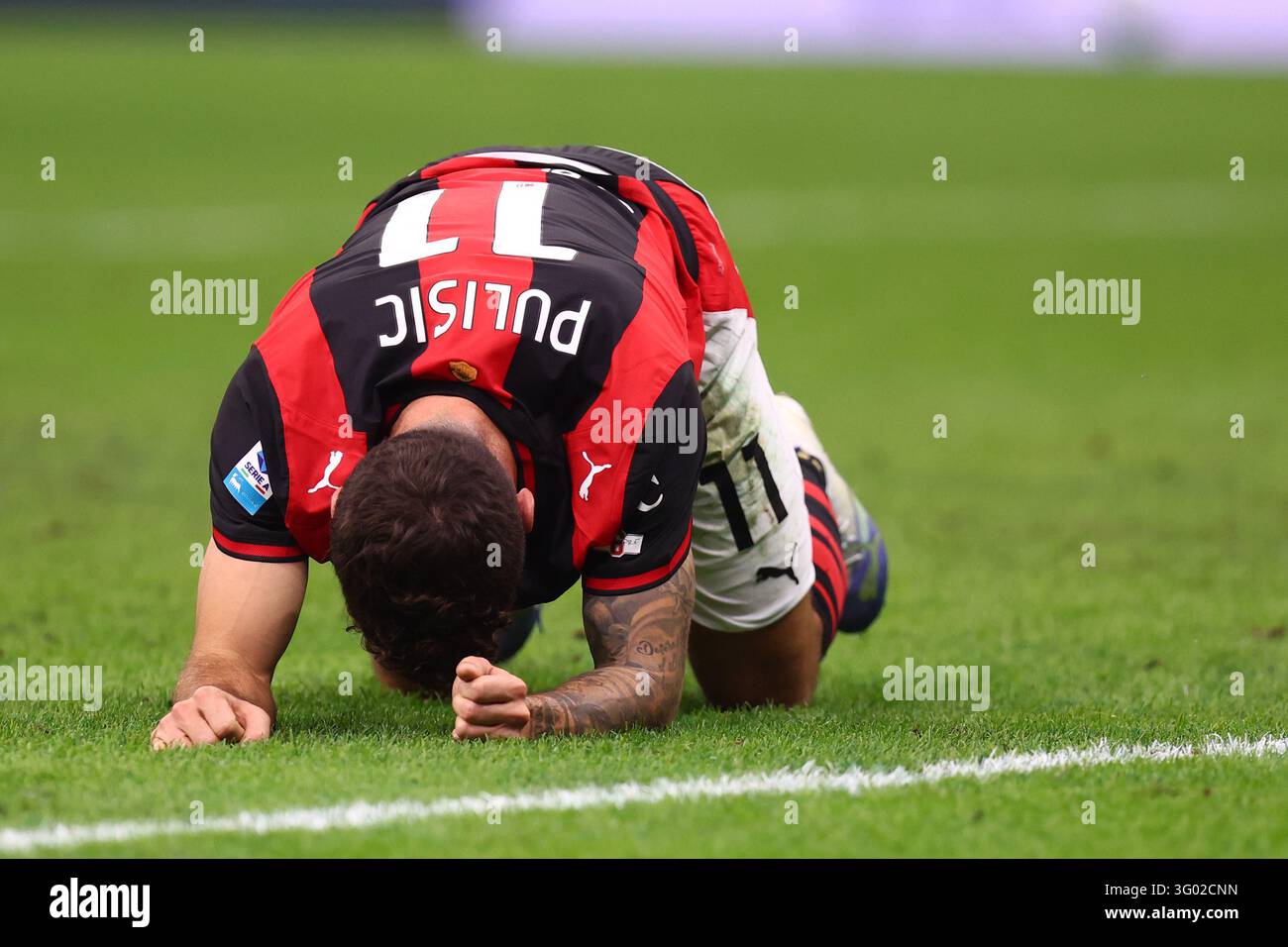 Christian Pulisic of Ac Milan looks dejected during the Serie A match ...