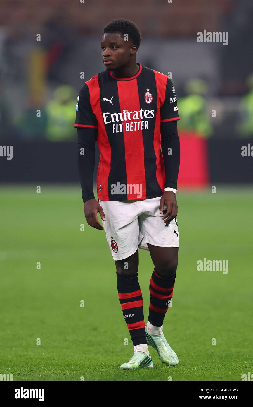 Alphadjo Cisse of Ac Milan looks dejected at the end of the Serie A ...
