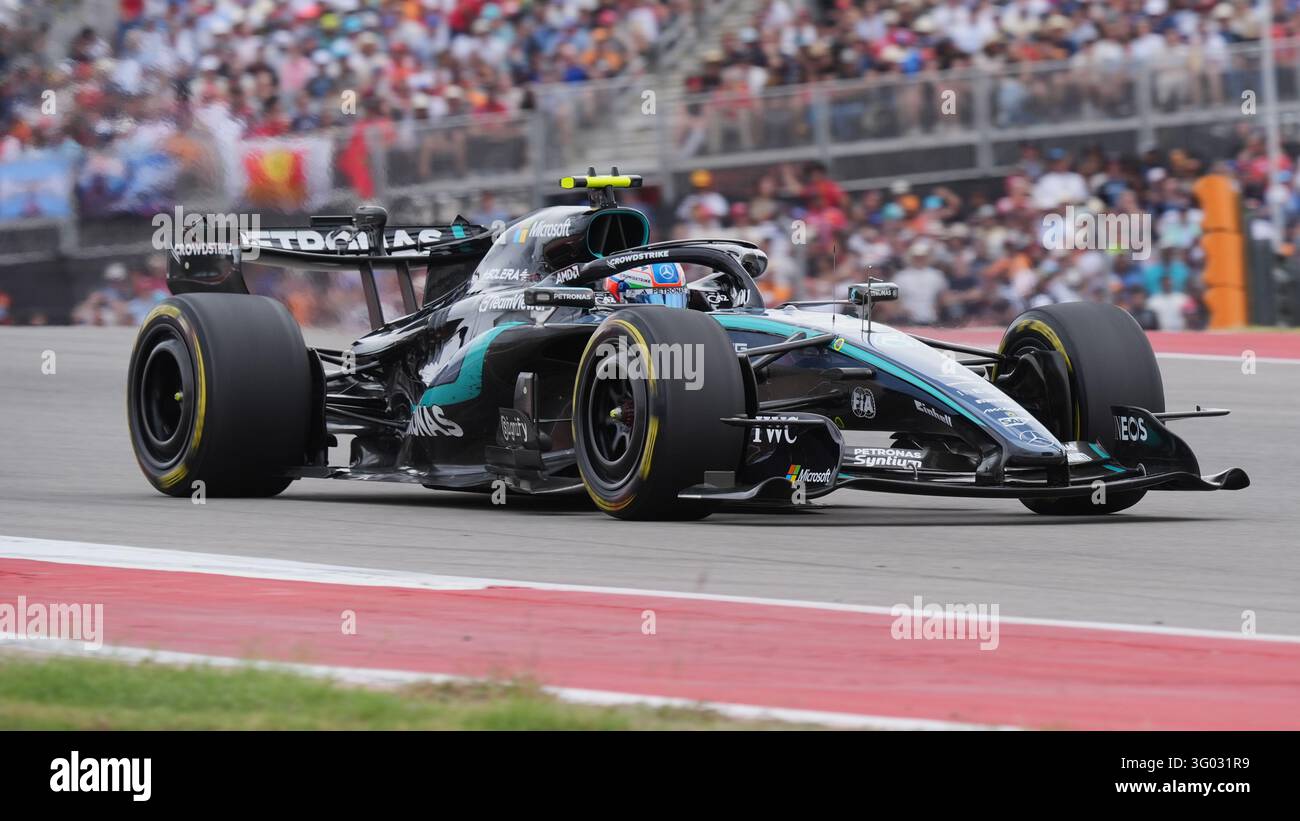 Mercedes driver Andrea Kimi Antonelli of Italy steers his car during ...