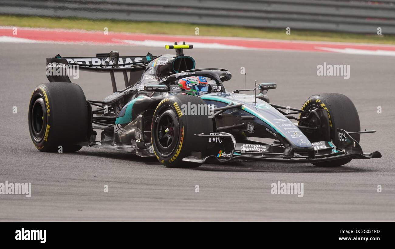 Mercedes driver Andrea Kimi Antonelli of Italy steers his car during ...