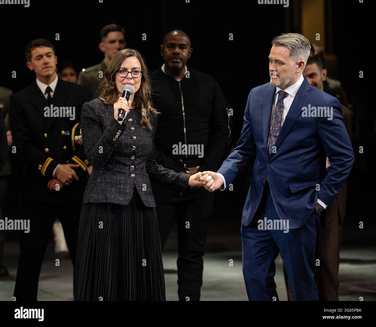 Lear deBessonet, Michael Arden on stage for A FEW GOOD MEN Opening ...