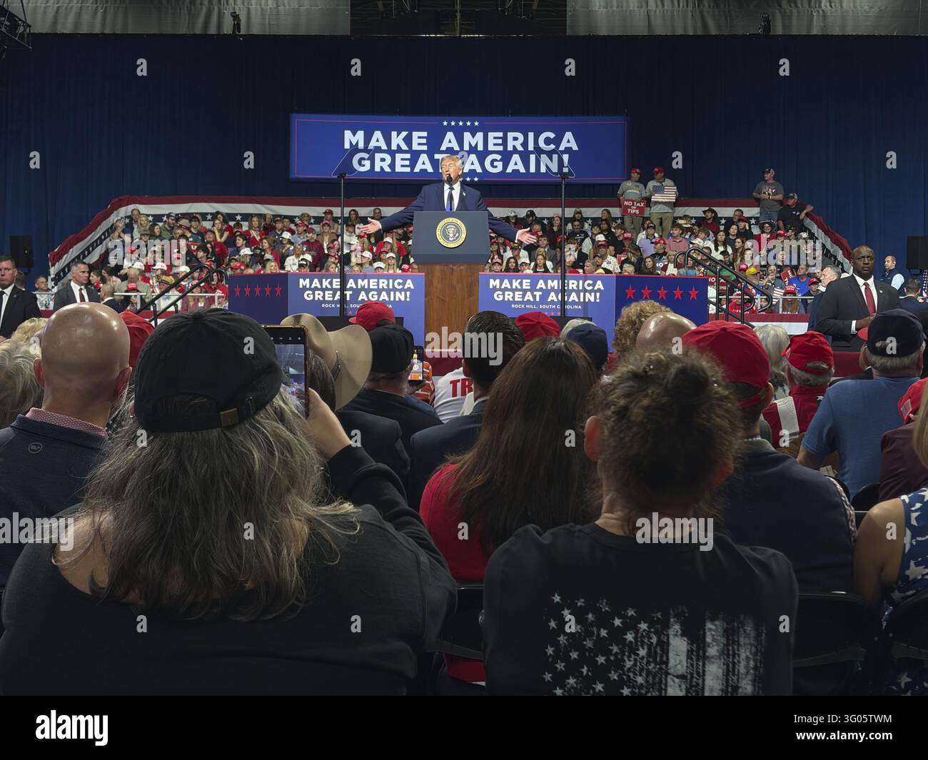 Us president donald trump delivers remarks at a campaign rally in rock hill south carolina on oct kyodo==kyodo via