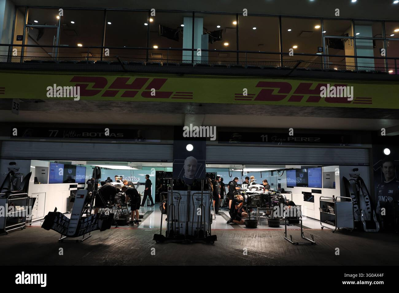 Cadillac Formula 1 Team pit garages at night.30.10.2026. Formula 1 ...