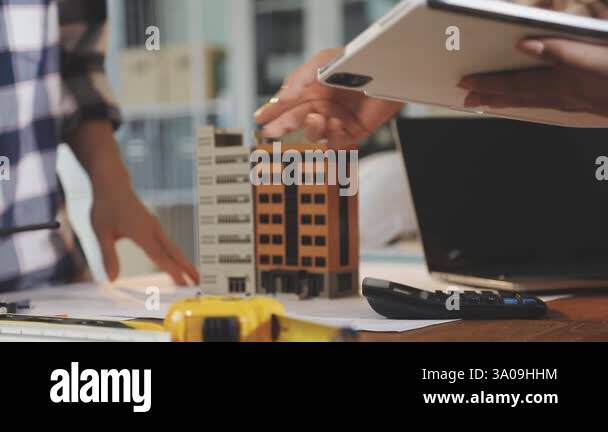 architect working at office building Stock Video Footage - Alamy