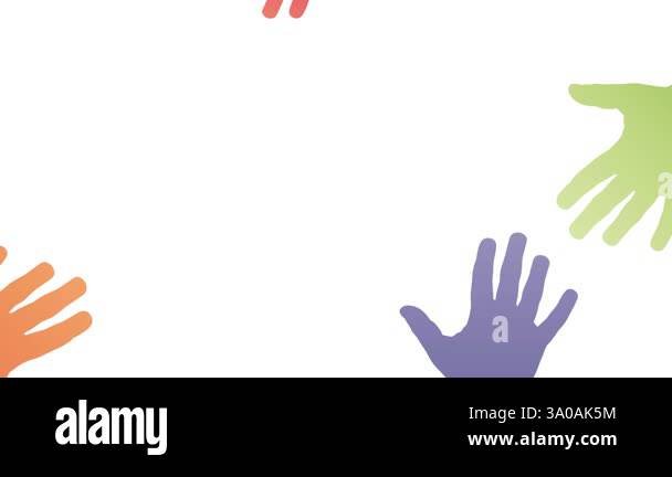 No to racism. Stop to racism and discrimination. Hands of different ...