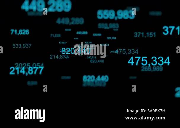 Floating Random Numbers Data Background Big Data Analytics Analysis