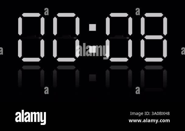 Colored Digital Numbers Countdowns On Alpha Stock Video Footage - Alamy