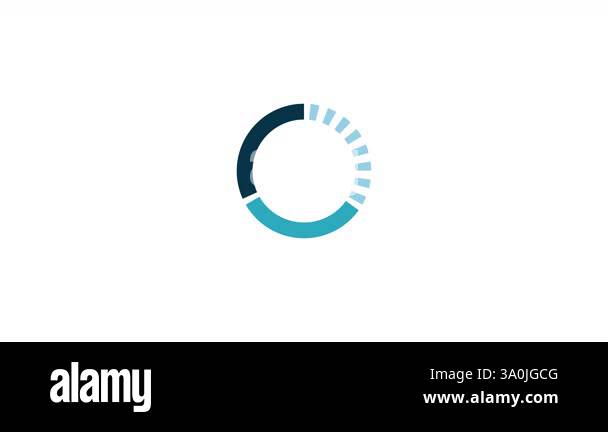 A transparent background loading animation with two rotating segmented ...